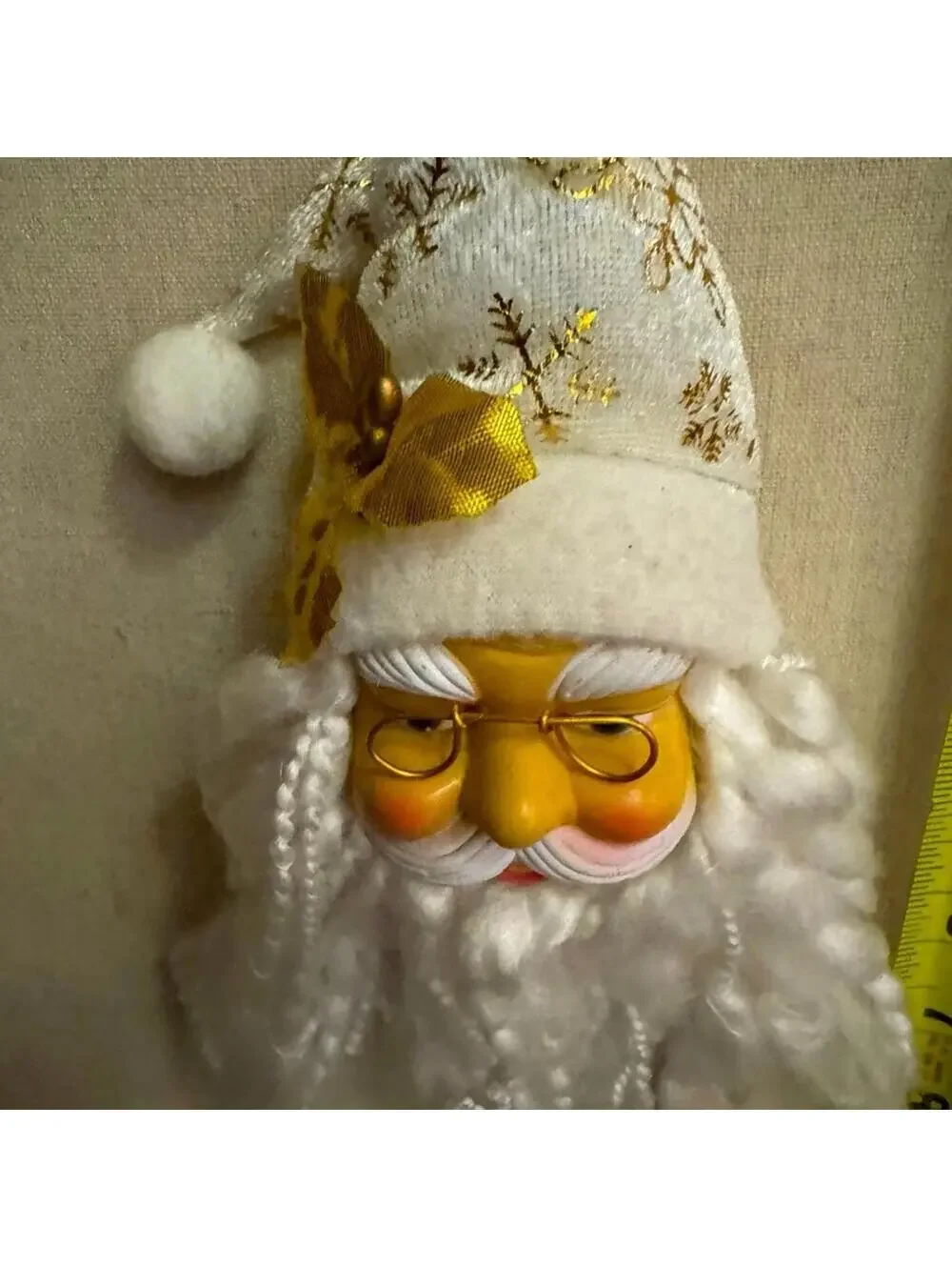 Vintage Santa hanging ornament